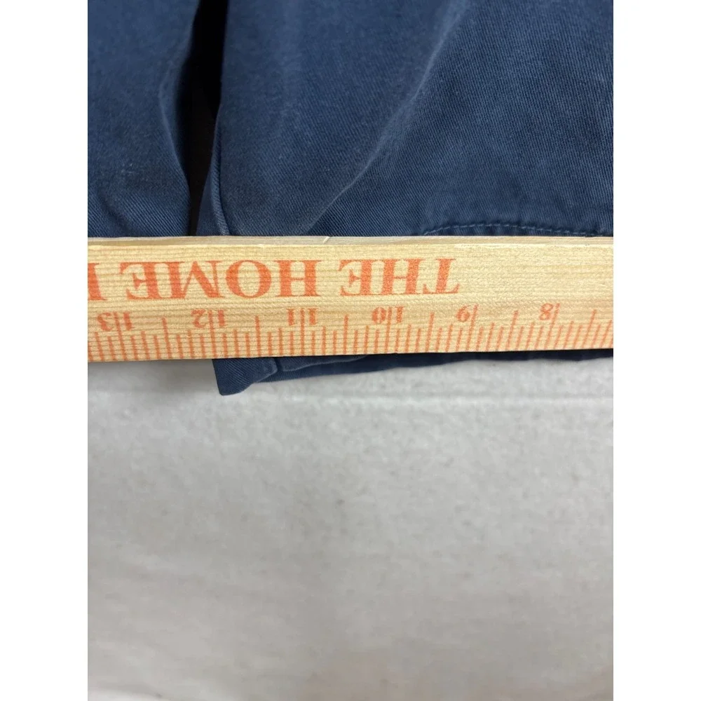J Crew Stanton Shorts Navy Blue Chino Flat Front Mens Size 36‎